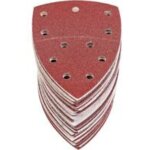 60pcs papier abrasif pour ponceuse triangulaire, 6 trous papier poncage pour ponceuse delta 90x90x90 ...