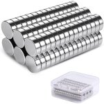 60pcs petits aimants de frigo, 6mm x 3mm, neodyme, mini, puissant punaise m�talliques pour r�frig�rateur, ...