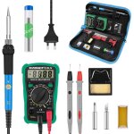 60w digital 200 - 450? kit de fer à souder à température réglable multimètre électrique pompe à dessouder ... 60w digital 200 - 450? kit de fer à souder à température réglable multimètre électrique pompe à dessouder ...