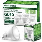 6pcs ampoule gu10 led 5w �quivalent � 40w blanc chaud - 3000k