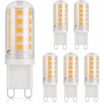 Aougo - 6pcs ampoule led g9 3w, 430lm, equivalent 40w halogne, blanc chaud 3000k, 220 - 240v, cri 85, ...