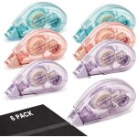 6pcs colle roller, souris roller colle ruban adhsif double face, colle scrapbooking accessoires transparentes ...