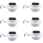 6pcs ext�rieure solaire goutti�re lumi�res smart led night light pour yard all�e pelouse pathway (blanc) ...
