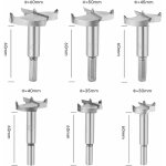 6pcs forets � bois forstner, 30 / 35 / 40 / 45 / 50 / 60mm de diam�tre fraise � bois en carbure, pour ...