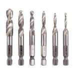 Gotrays - 6pcs foret combo hss tige hexagonale m3 - m10 filetage taraud argent Gotrays - 6pcs foret combo hss tige hexagonale m3 - m10 filetage taraud argent