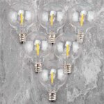 Tlily - 6pcs g40 led ampoules de remplacement, e12 base vis incassable led globe pour guirlandes solaires ... Tlily - 6pcs g40 led ampoules de remplacement, e12 base vis incassable led globe pour guirlandes solaires ...