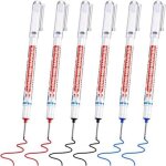 6pc marqueurs trou profond, stylo marqueur ind�l�bile � pointe longue, set crayon de charpentier marqueurs ...