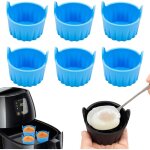 6pcs moule silicone air fryer, plat silicone air fryer, moule air fryer rutilisable plat pour air fryer, ...