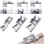 6pcs pied ourlet roulott� en acier inoxydable pied de biche machine a coudre 3 pieds presseurs � ourlet ...