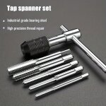 6pcs r�glable poign�e en t cliquet porte - taraud cl� machine filetage bouchon en forme de t robinet