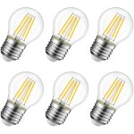 6w ampoule led filament e27 g45, equivalent � ampoule incandescence 60w, 806lm 2700k blanc chaud, ampoule ...