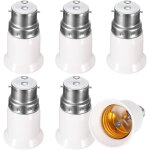 6x adaptateur de douille, adaptateur de douille b22 vers e27, led convertisseur pour ampoule bulbs culot ...