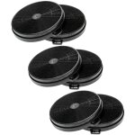 6x filtres  charbon actif compatible avec ariston ahd 9a, ahd 9al, d60 gi, xh 902, kcp 90, xh 901, kcp ...