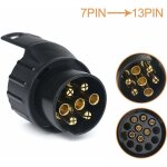7 / 13 adaptateur prise remorque 7 vers 13 broches connecteur fiche attelage 7 pole a 13 pin pour remorque ...