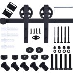 7, 5ft / 230cm systeme porte coulissante quincailleri kit de rail pour porte coulissante ensemble industriel ...