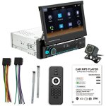 Autoradio 7 pouces simple din avec cran tactile tlescopique radio fm bt lecteur mp5 prise en charge ...