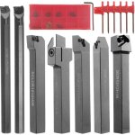 7 - pack 12mm outil tige diam�tre tour outil de tournage duret� m�tal fraise lame tour cnc usinage pi�ces ...