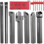 7 - pack 12mm outil tige diam�tre tour outil de tournage duret� m�tal fraise lame tour cnc usinage pi�ces ...