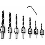 7 pcs foret bois avec fraise hss al�soirs de menuiserie carottage chanfrein m�che � t�te frais�e avec ...