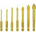 7 pcs foret carrelage, perceuses  bton, diamtre 3 / 4 / 5 / 6 / 8 / 10 / 12mm peu de foret de tuile ...