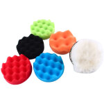 7 pi�ces 6  �ponge polissage cire polissage tampons kit voiture polisseuse m14 perceuse adaptateur kit ...