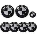 7 pi�ces embl�me de voiture pour capot et coffre embl�me bm - w et embl�me enjoliveurs 68mm et embl�me ...
