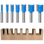 7 pi�ces fraise defonceuse a bois � tige 8mm set, fraises droite pour d�fonceuses, fraise a rainurer ...