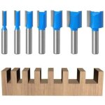 7 pi�ces fraise defonceuse a bois � tige 8mm set, fraises droite pour d�fonceuses, fraise a rainurer ...