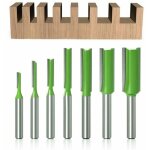 7 pi�ces fraise droite queue 6mm carbure tungst�ne pour bois d�fonceuse simple double fl�te