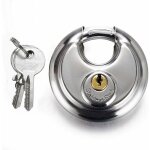 70 mm grande distribution cadenas en acier inoxydable forme ronde gteau lock entrept porte disc chane ...