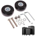 Gabrielle - 70x24mm roues valise universelle de rechange pour bagages 2 pices, caoutchouc mtal valise ...