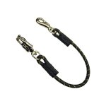75 cm, noir: sangle lastique avec mousqueton double