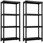 Lot 2 �tag�res en r�sine avec 4 �tag�res 131x61x31cm 100kg 7house