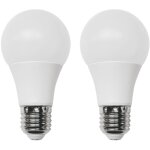 7hsevenon - lot 2 ampoules led standard e27 9w equi. 60w 806lm 10000h 1primer leader