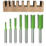 Peny - 7pcs fraise droite  queue de 6 mm, fraise droite defonceuse, pour bois carbure de tungstne outil ...