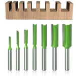 7pcs fraise droite � queue de 6 mm, fraise droite defonceuse, pour bois carbure de tungst�ne outil de ...