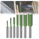 7pcs fraise droite � queue de 6 mm, ouylaf, fraise droite defonceuse, pour bois carbure de tungst�ne ...