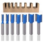7pcs fraise droite � queue de 8 mm, 6mm 8mm 10mm 12mm 14mm 18mm 20mm de diametre fraise � bois routeur ...