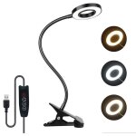 7w usb lampe de bureau � pince, 3 couleurs et 10 luminosit� r�glables, 48 led 350� flexible, lampe pince ...