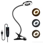 7w usb lampe de bureau � pince, 3 couleurs et 10 luminosit� r�glables, 48 led 350� flexible, lampe pince ...