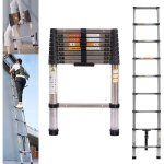 8. 5ft chelle pliable en acier inoxydable de 260cm chelle de grenier, folding ladder charge maximale: ...