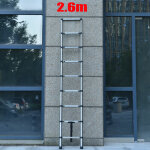 8. 5ft �chelle t�lescopique de 2, 6 m en acier inoxydable de haute qualit�, 9 marches, �chelle � coulisse, ...