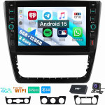 8 c?urs carplay android 15 autoradio gps usb typ - c wifi pour skoda yeti 5l 2009 - 2017 6 + 128g dab ...