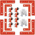 8 pcs querres de positionnement, plastique pince de positionnement  90 degrs, avec 8 pcs pinces, 4 ...