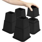 8 pcs pied rehausseurs meubles r�glables (4 hauts, 4 courts) - rehausseurs peu encombrants pour lit, ...