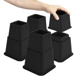 8 pcs pied rehausseurs meubles r�glables (4 hauts, 4 courts) - rehausseurs peu encombrants pour lit, ...
