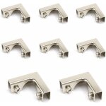 Aougo - 8 pcs pinces verre en mtal, bretelles de coin, alliage d'aluminium supports de verre pour le ...