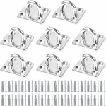 Memkey - 8 pcs plaque oeillet acier inoxydable, plaque � oeillet fixation pour voile d'ombrage plaque ...