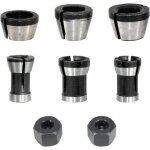 8 pi�ces 6. 35 / 8mm mandrin de pince de routeur, mandrin de fraise � bois pince de serrage defonceuse ...