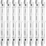 8 pi�ces ampoule halog�ne r7s, 118mm 500w ac220 - 240v 2800k blanc chaud dimmable ampoules halog�nes ...